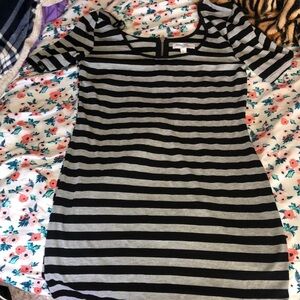 Black and grey striped dress